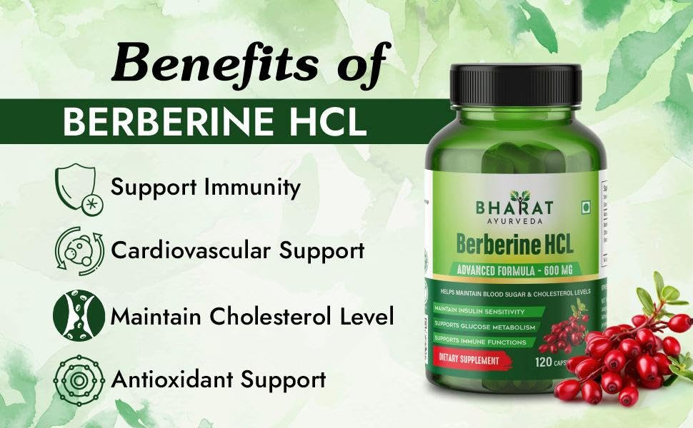 Berberine HCL 600mg (120 Capsules)